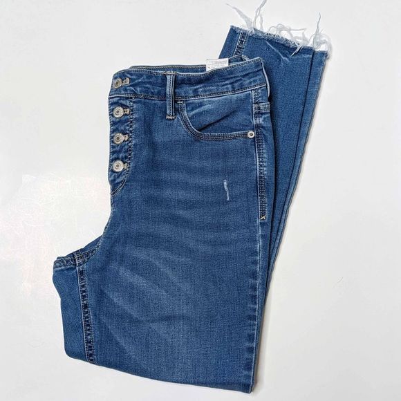 Old Navy Denim - Old Navy Rockstar High Rise Super Skinny Button Fly Jeans 12